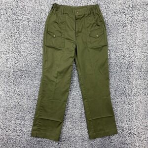Vintage Boy Scouts Of America Pants Boys 18 Green Uniform Cargo Twill Made USA